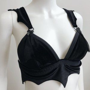 Battrix Velvet Bat Wing Bralette